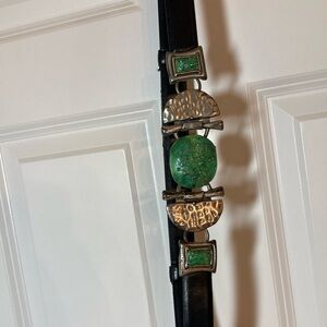 Chico’s Black Leather Adjustable Belt